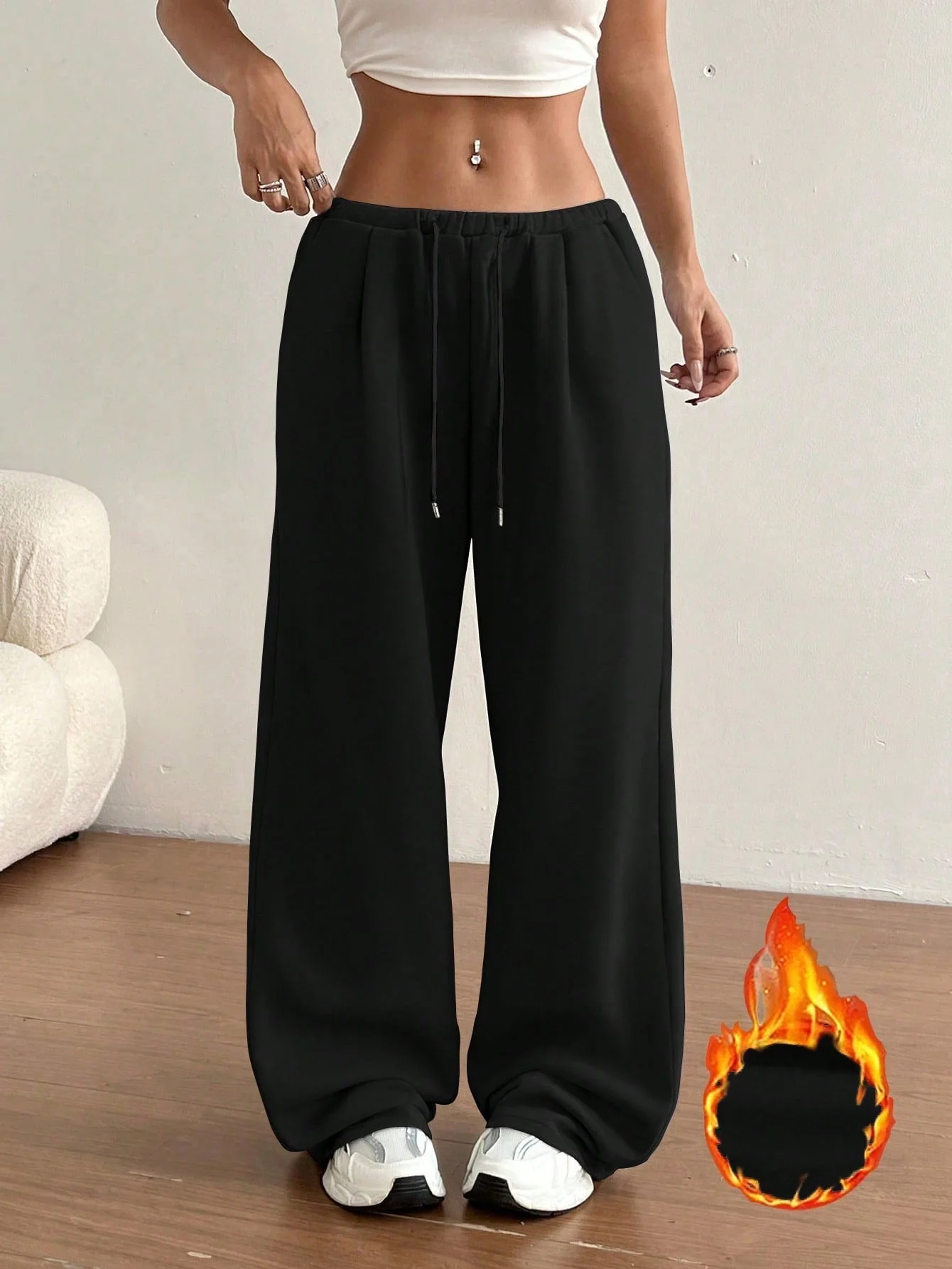 Damen bequeme Sweathose mit lässigem Schnitt und seitlichen Eingrifftaschen - Image 5