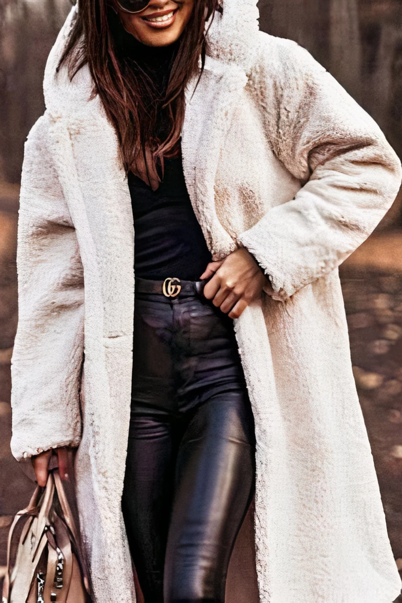 Damen bequemer Mantel mit Kapuze | Teddy - Image 8