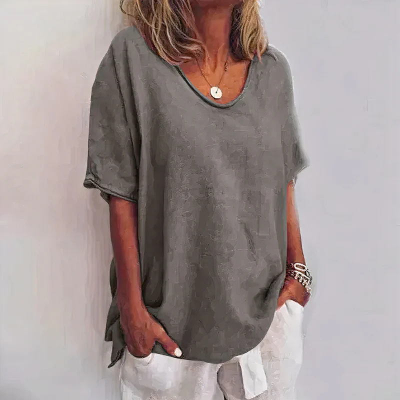 Damen bequemes lockeres T-Shirt | Kurzarm - Image 6
