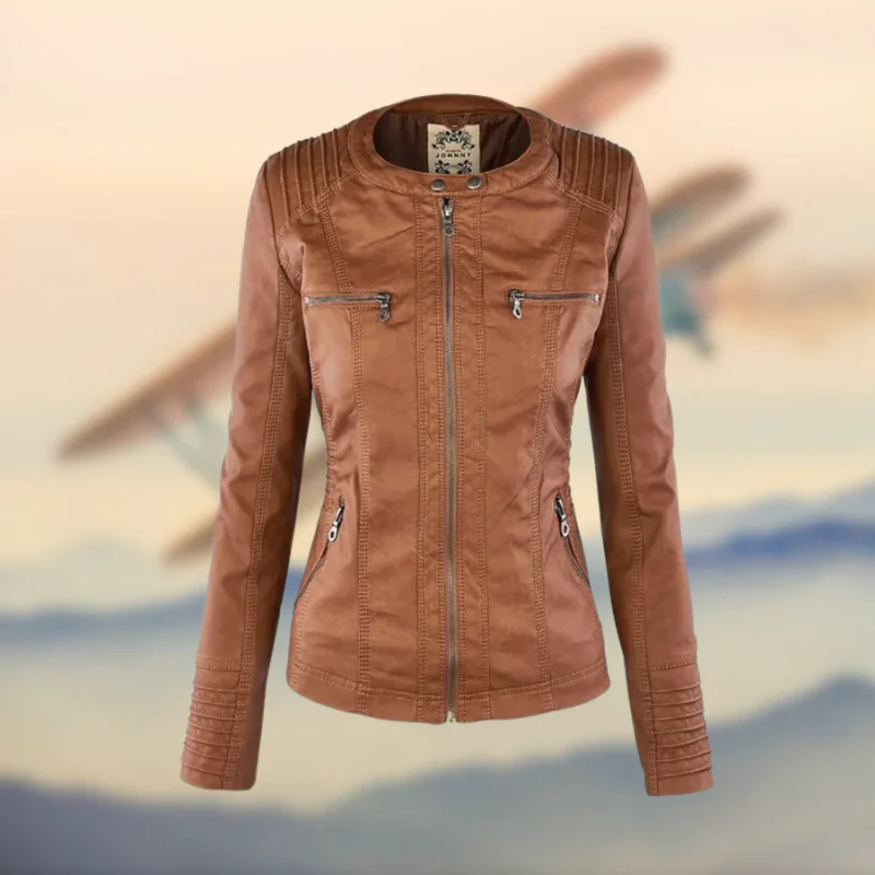 Damen Bikerjacke mit Kapuze | Warme - Image 2