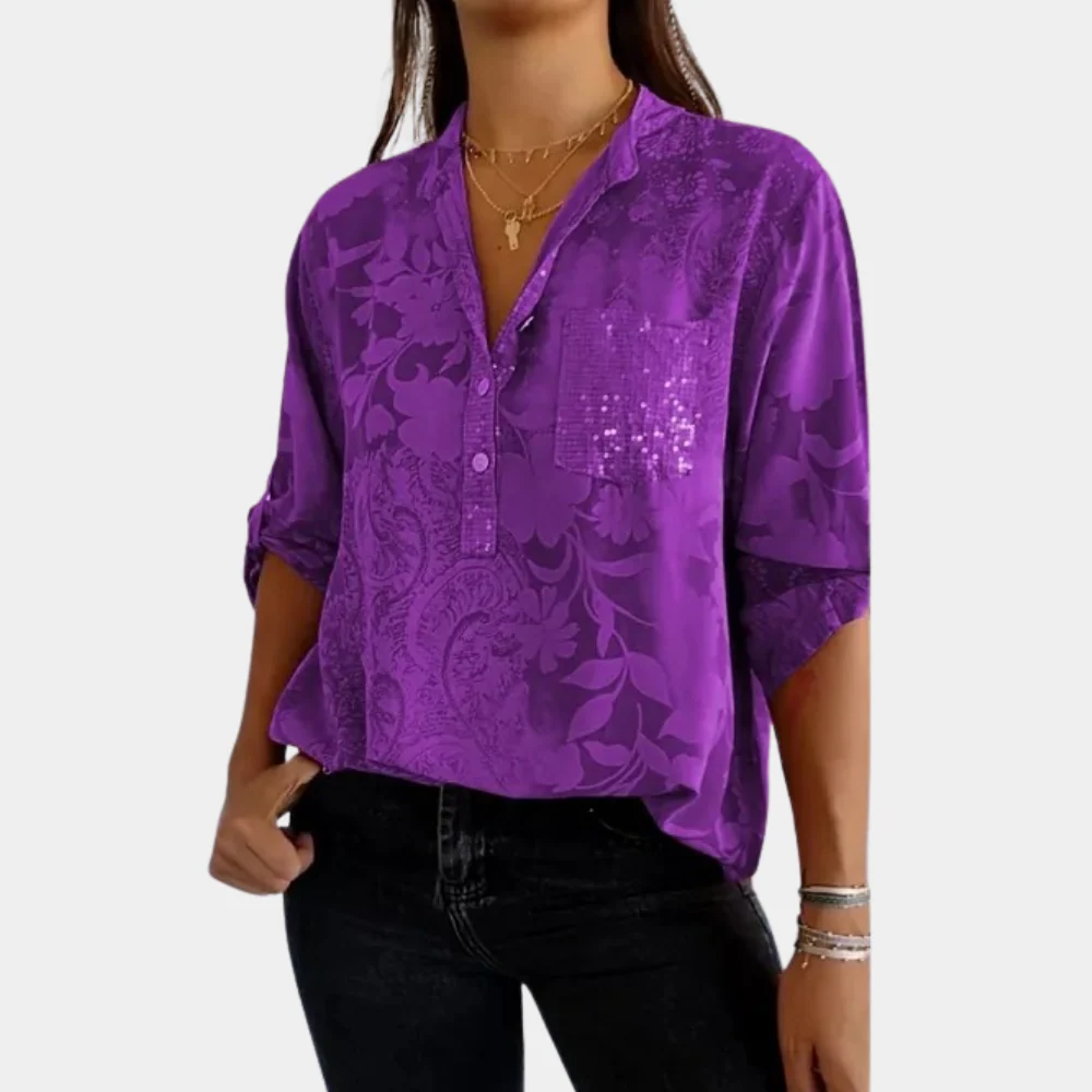 Damen Blumen Button Down Hemd | Leicht - Image 5