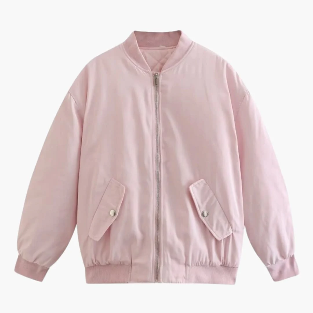 Damen Bomberjacke mit Reißverschluss und Fronttaschen - Image 7