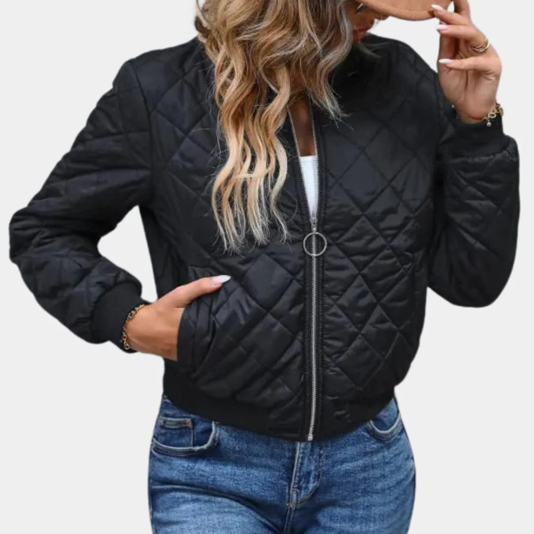 Damen Bomberjacke mit Reißverschluss und gesteppter Oberfläche - Image 2
