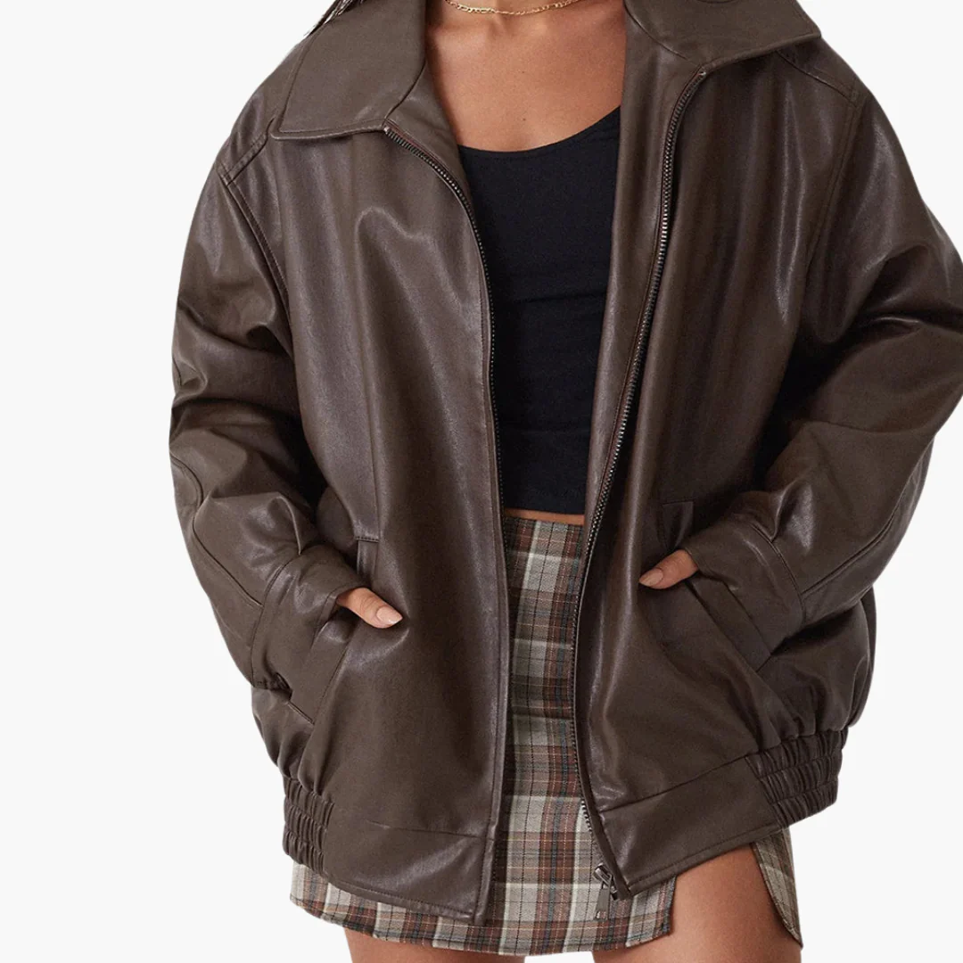 Damen Bomberjacke mit Reißverschluss und Seitentaschen - Image 6