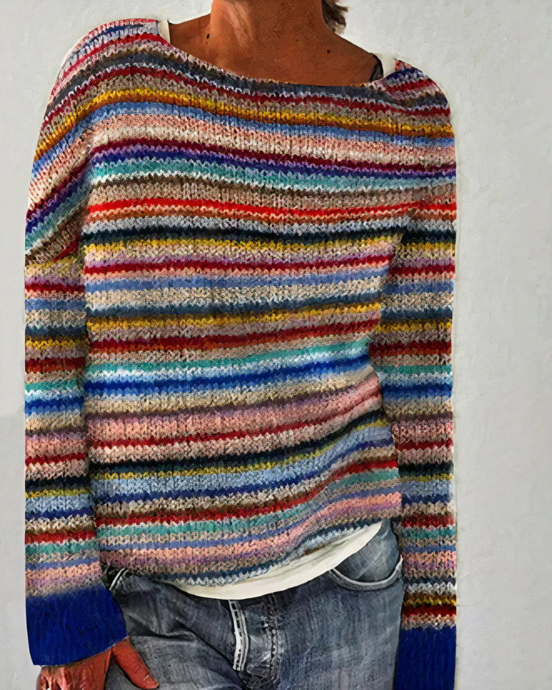 Damen bunter gemütlicher pullover | Strick
