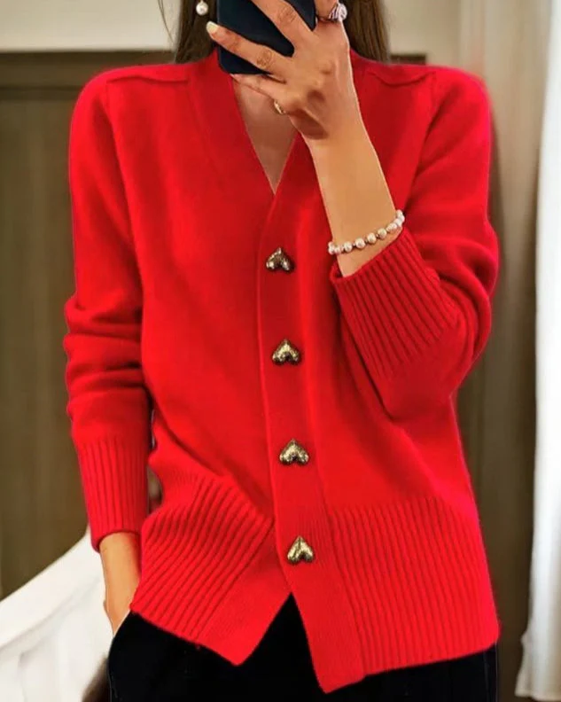 Damen Cardigan - Weicher Strick mit V-Ausschnitt - Image 2