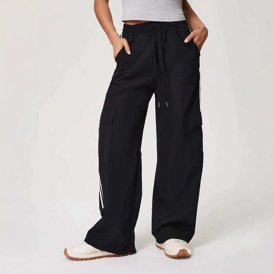 Damen Cargo-Hose mit seitlichen Taschen und elastischem Bund - Image 2