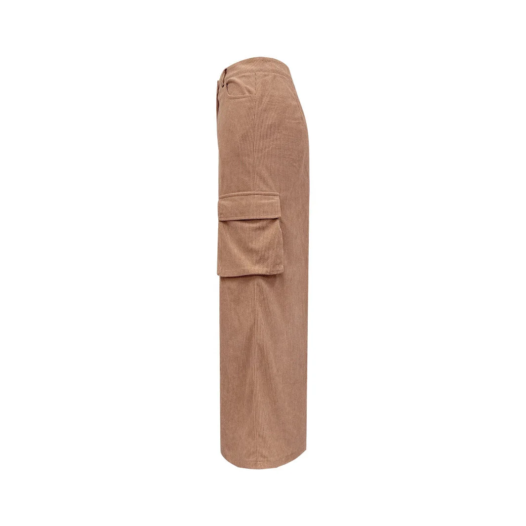 Damen Cargo-Midi-Rock mit seitlichen Taschen und elastischem Taillenzug - Image 4