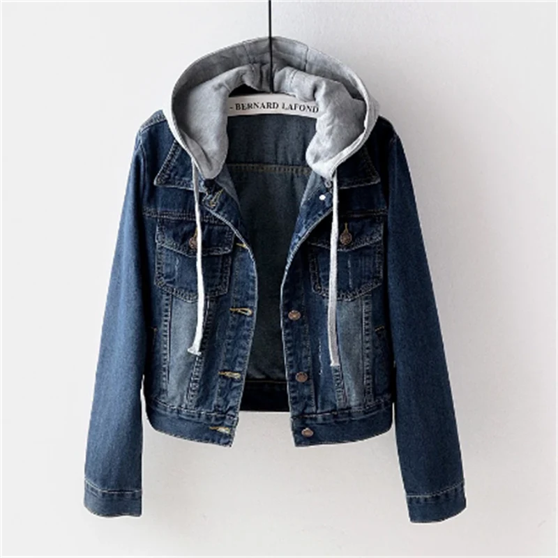 Damen Casual Übergangsjacke Jeansjacke | Mit Kapuze - Image 4