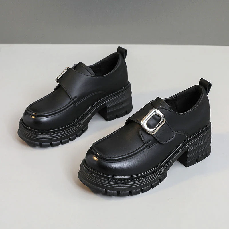 Damen Chunky Loafers mit modischem Schnallen-Design - Image 6