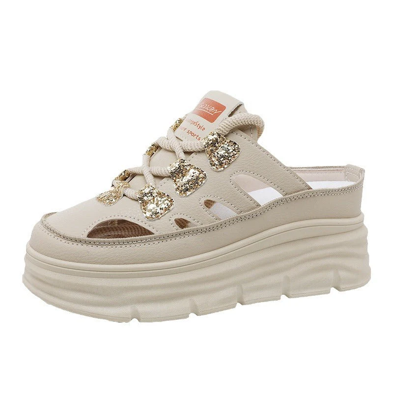 Damen Chunky Slip-On Sneakers mit funkelnden Akzenten und bequemer Dämpfung - Image 4