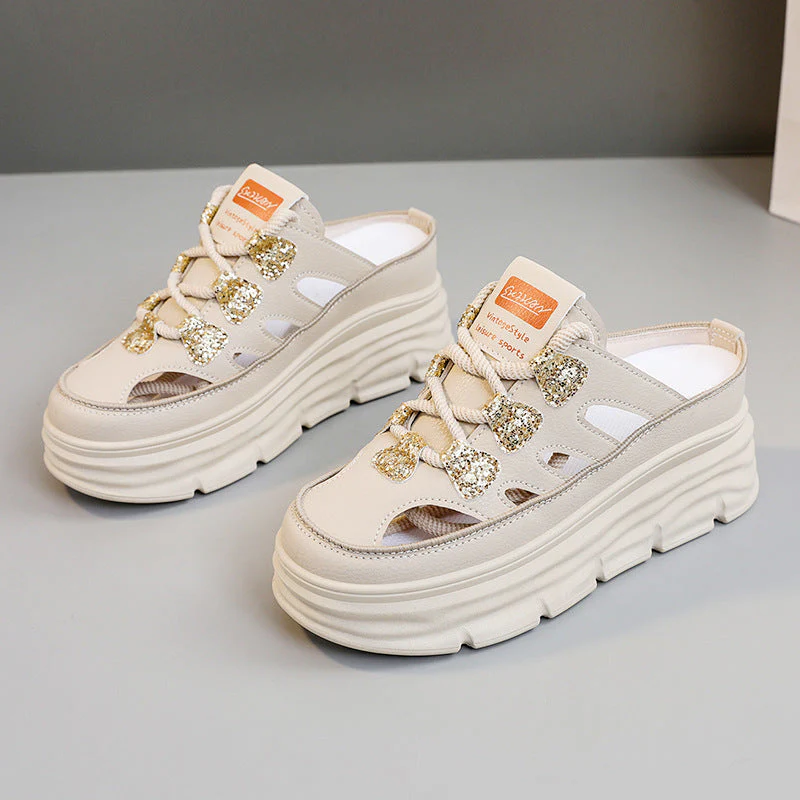 Damen Chunky Slip-On Sneakers mit funkelnden Akzenten und bequemer Dämpfung - Image 6