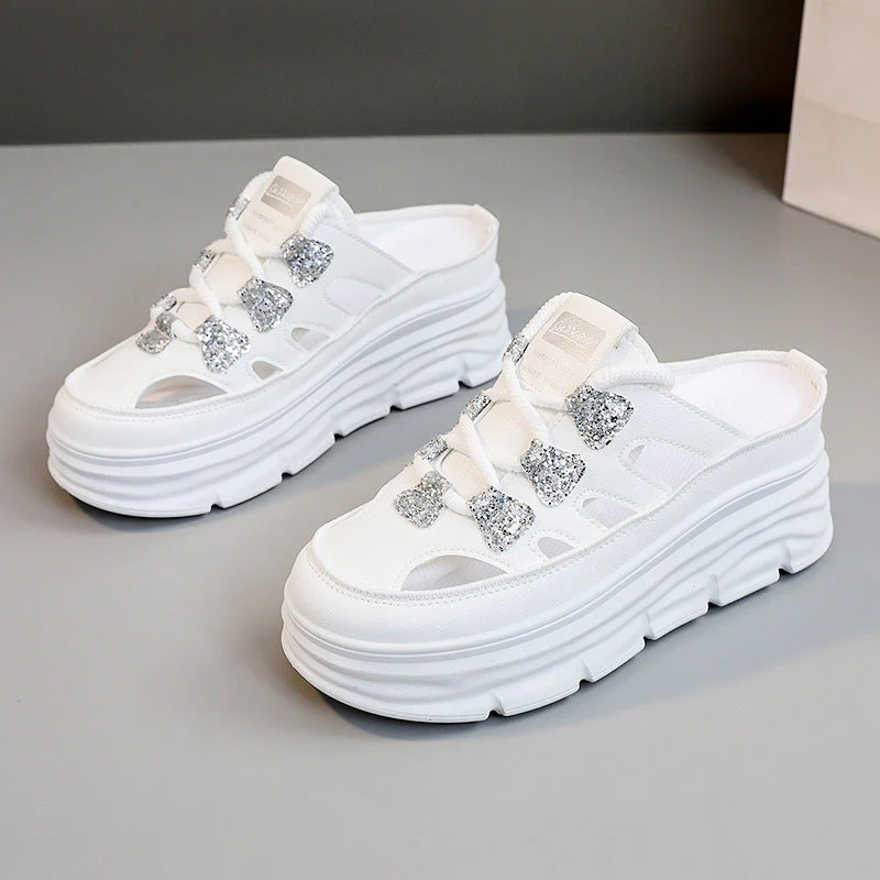 Damen Chunky Slip-On Sneakers mit funkelnden Akzenten und bequemer Dämpfung - Image 7