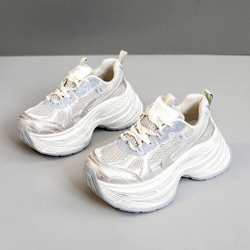 Damen Chunky Sneakers mit dämpfender Laufsohle und modischem Design