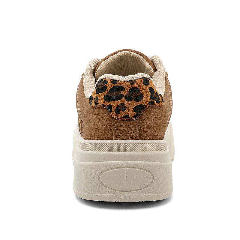 Damen Chunky Sneakers mit Leopardenmuster und bequemer Sohle - Image 2
