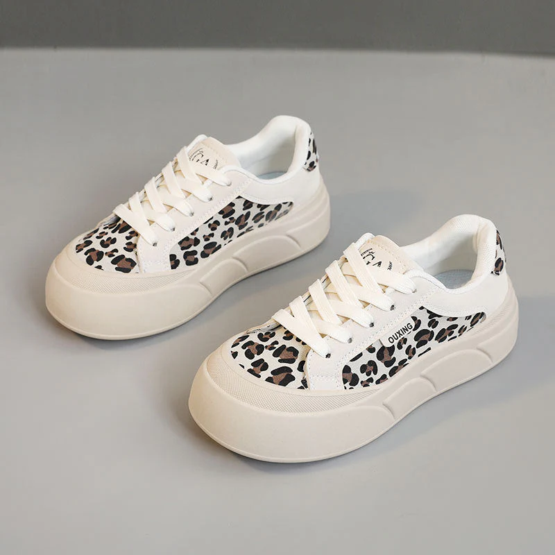 Damen Chunky Sneakers mit Leopardenmuster und bequemer Sohle - Image 6