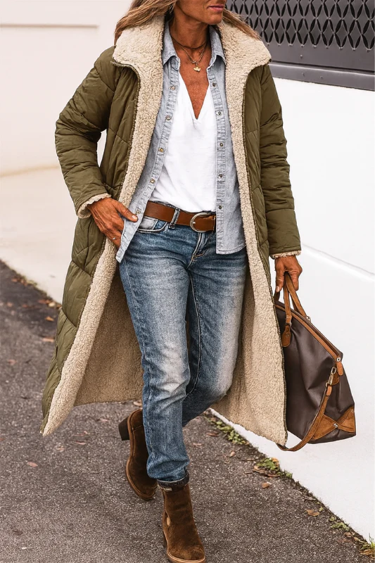 Damen-Daunenjacke mit Kapuze und Reißverschluss – warm, stilvoll für den Alltag und auf Reisen - Image 3