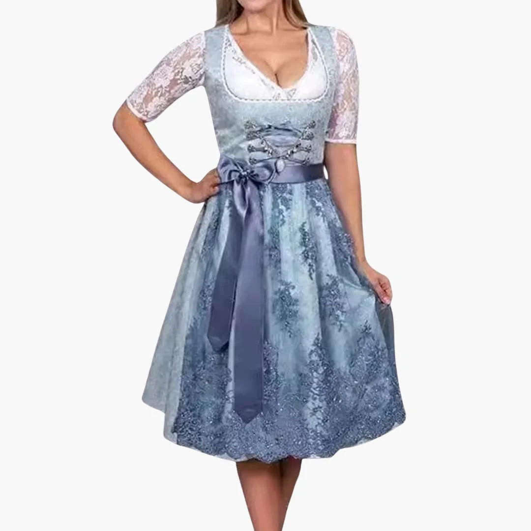 Damen Dirndl Kleid ärmellos mit Mieder und Rock - Oktoberfest 2025 - Image 4