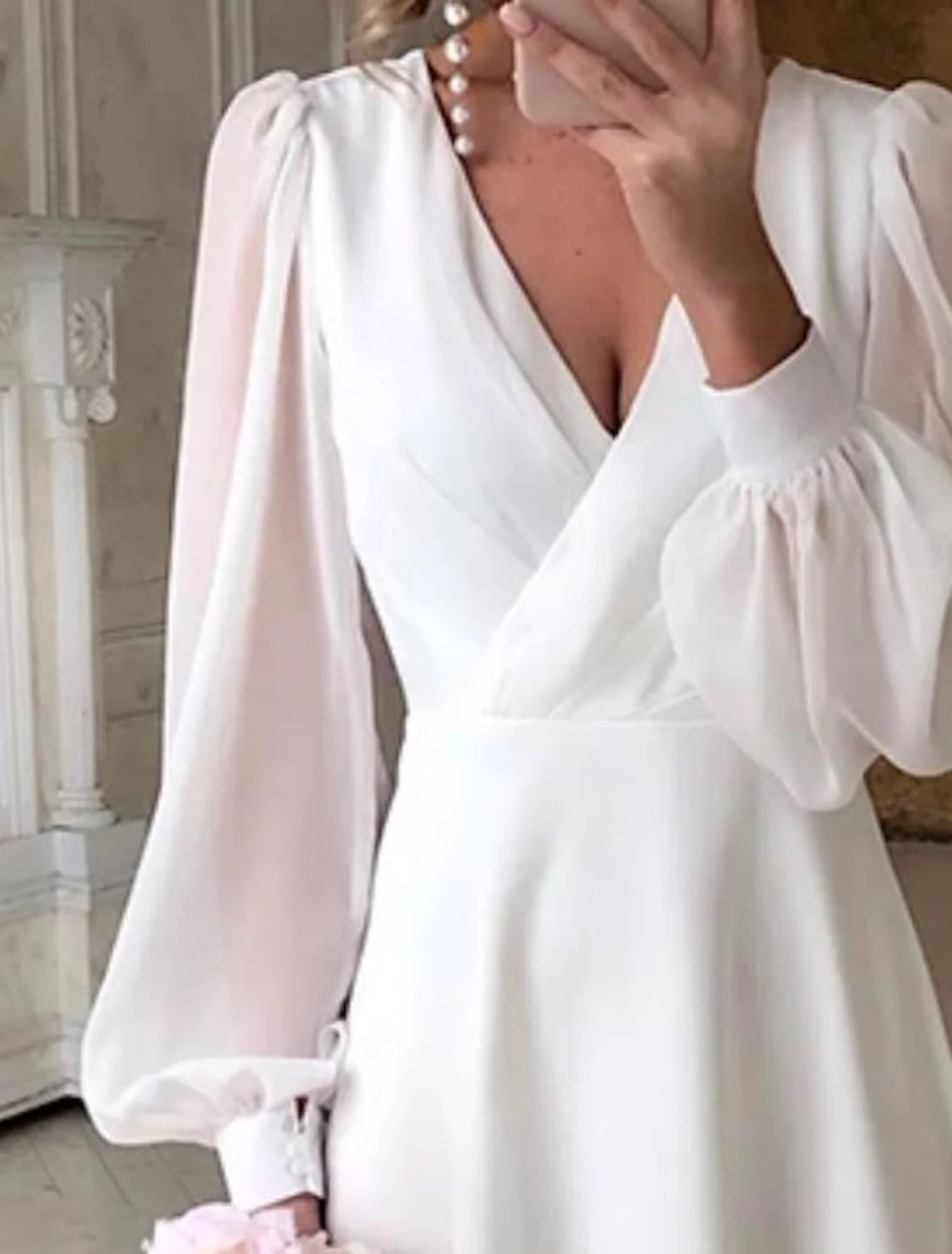 Damen Elegant Brautkleid | Midi - Image 2