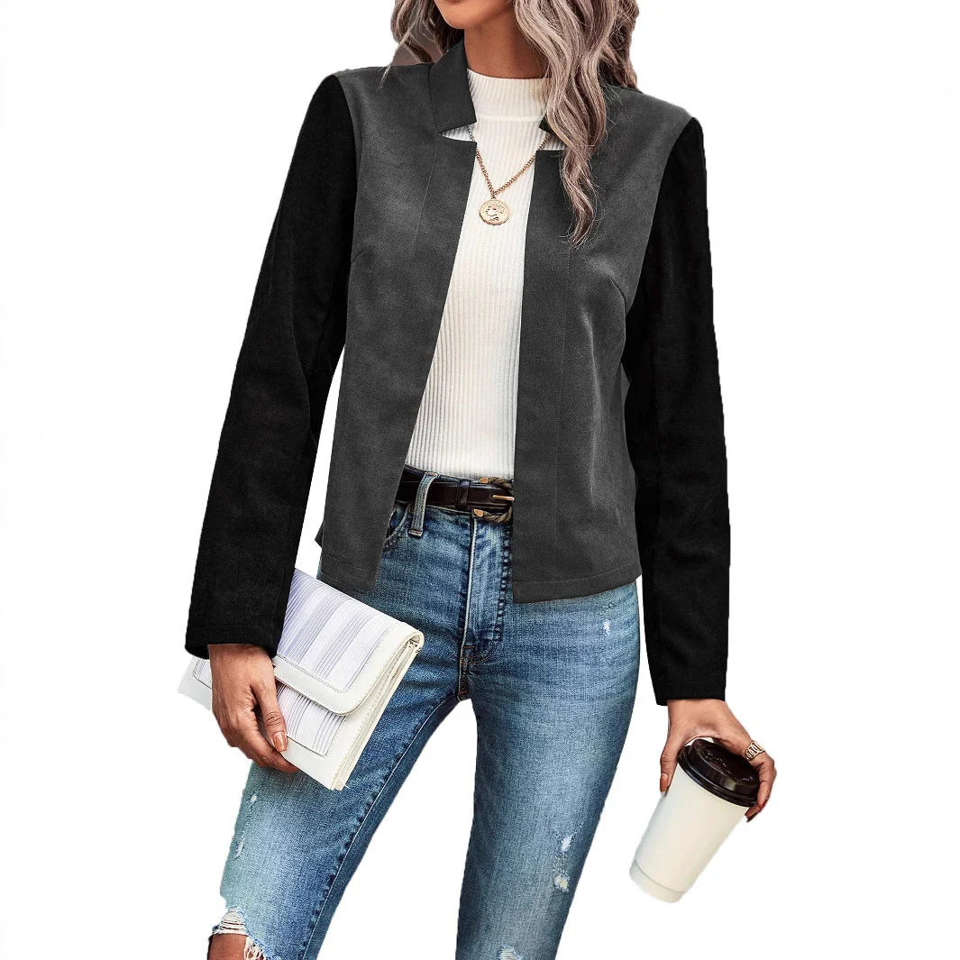 Damen elegante Blazerjacke im modischen Design mit Stehkragen - Image 2