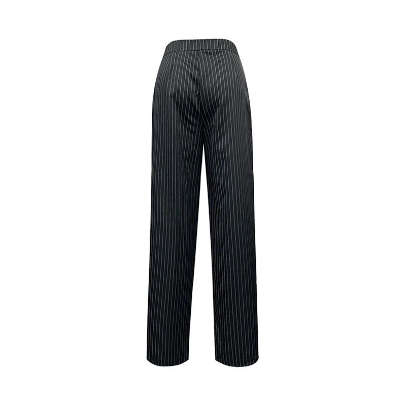 Damen elegante gestreifte Hochbundhose - Image 3