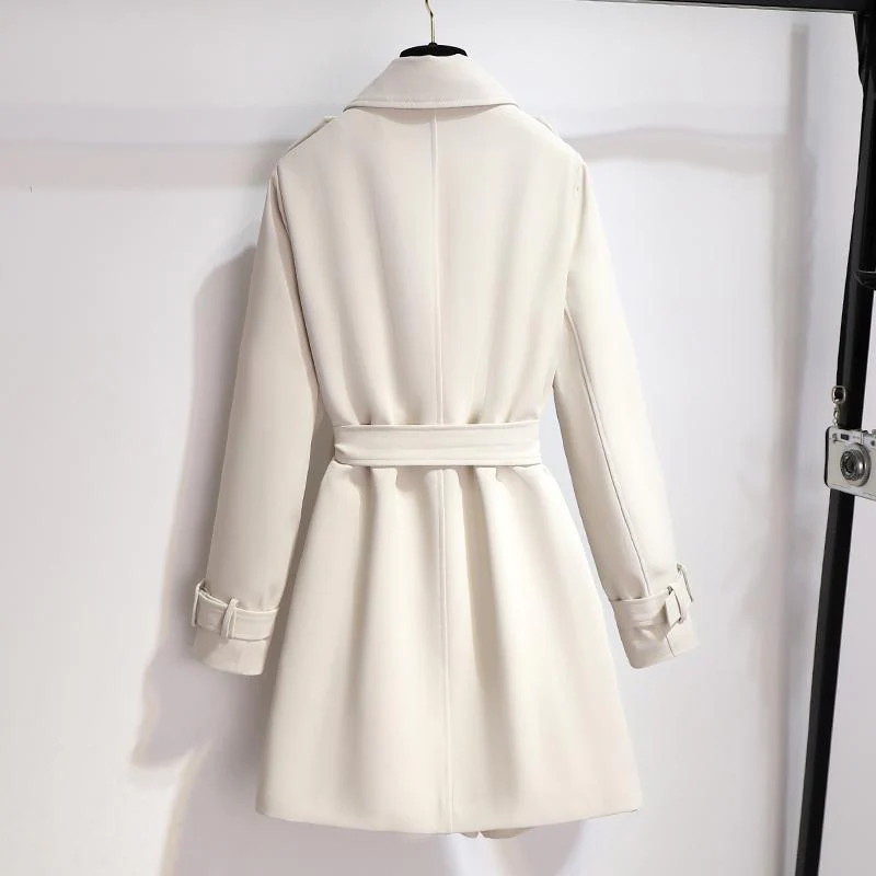 Damen Elegante Trenchcoat | Weiß