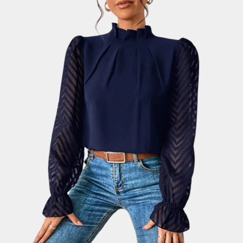 Damen elegante Vintage-Bluse | Langarm - Image 4