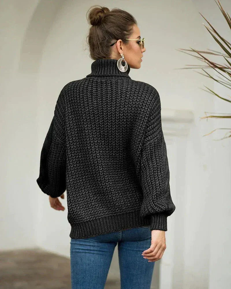 Damen eleganter grober Zopfstrickpullover | Warmer - Image 2