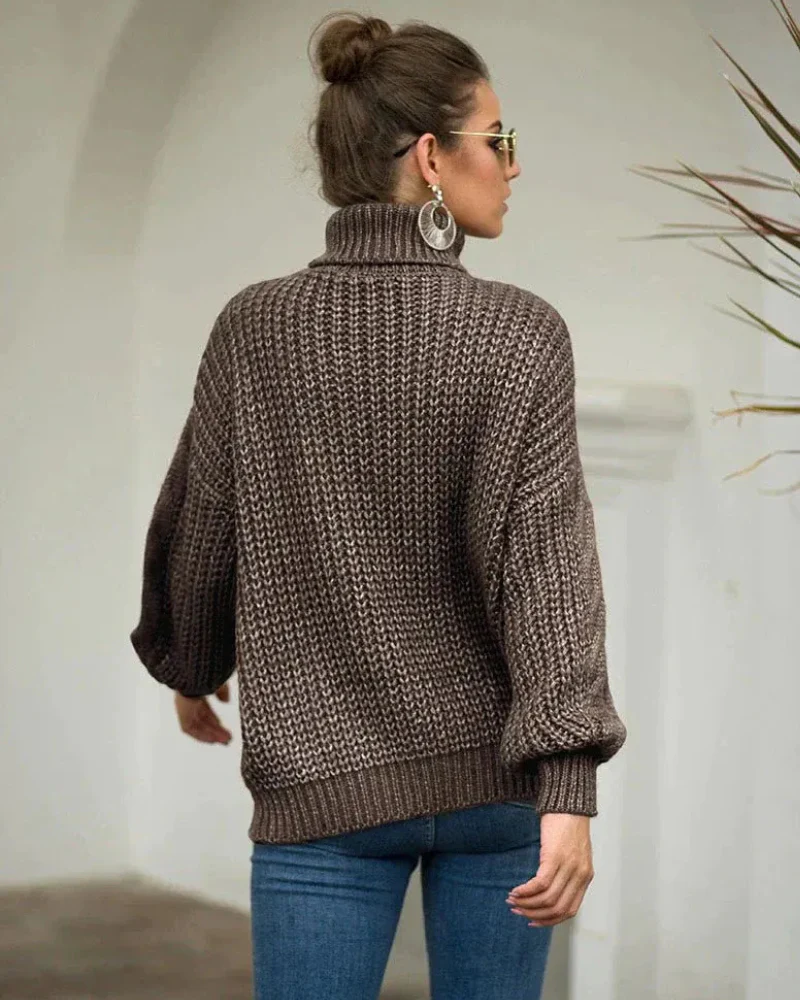 Damen eleganter grober Zopfstrickpullover | Warmer - Image 4