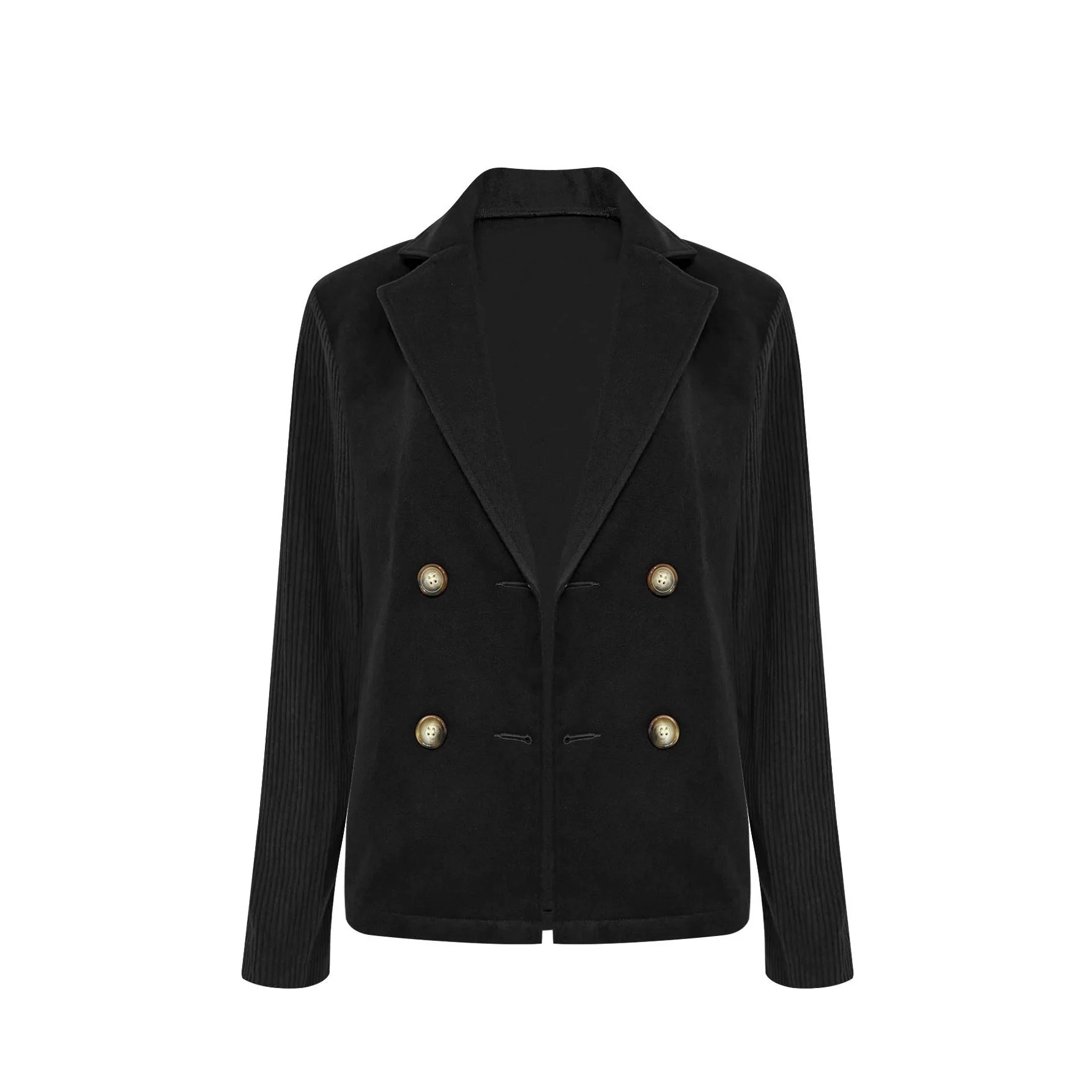 Damen eleganter Oversized-Blazer mit doppelter Knopfleiste und strukturiertem Ärmel - Image 4