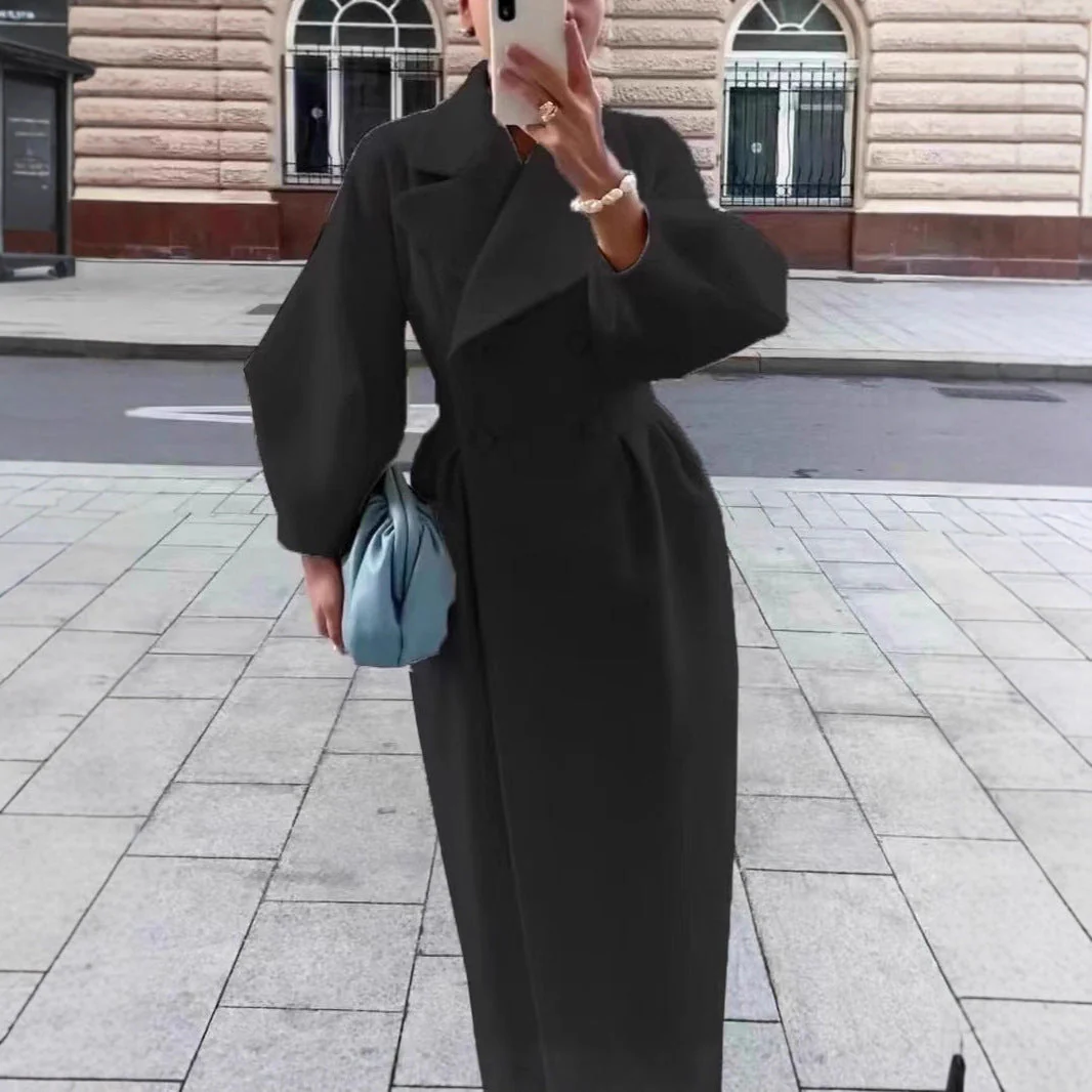 Damen Eleganter Trenchcoat mit tailliertem Schnitt und seitlichem Schlitz