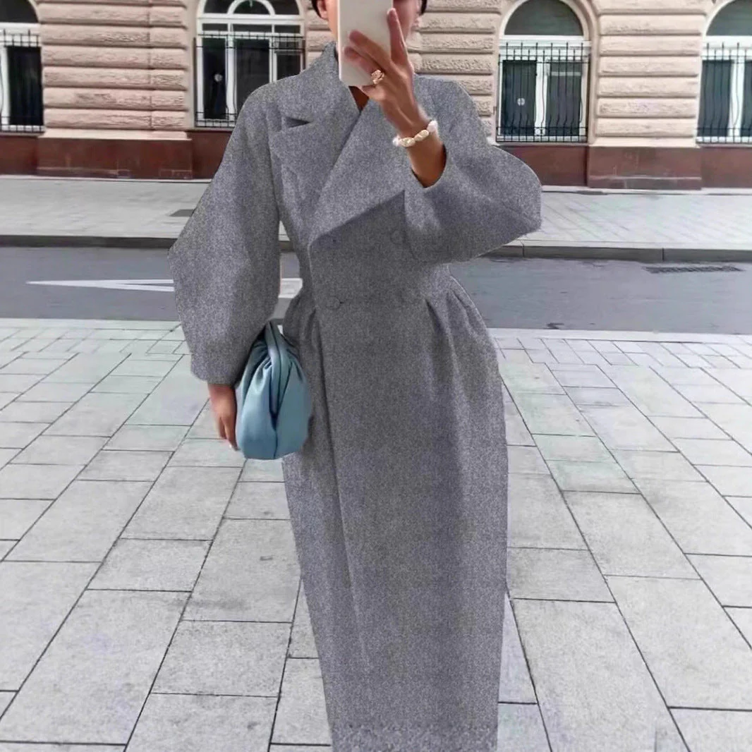 Damen Eleganter Trenchcoat mit tailliertem Schnitt und seitlichem Schlitz - Image 3