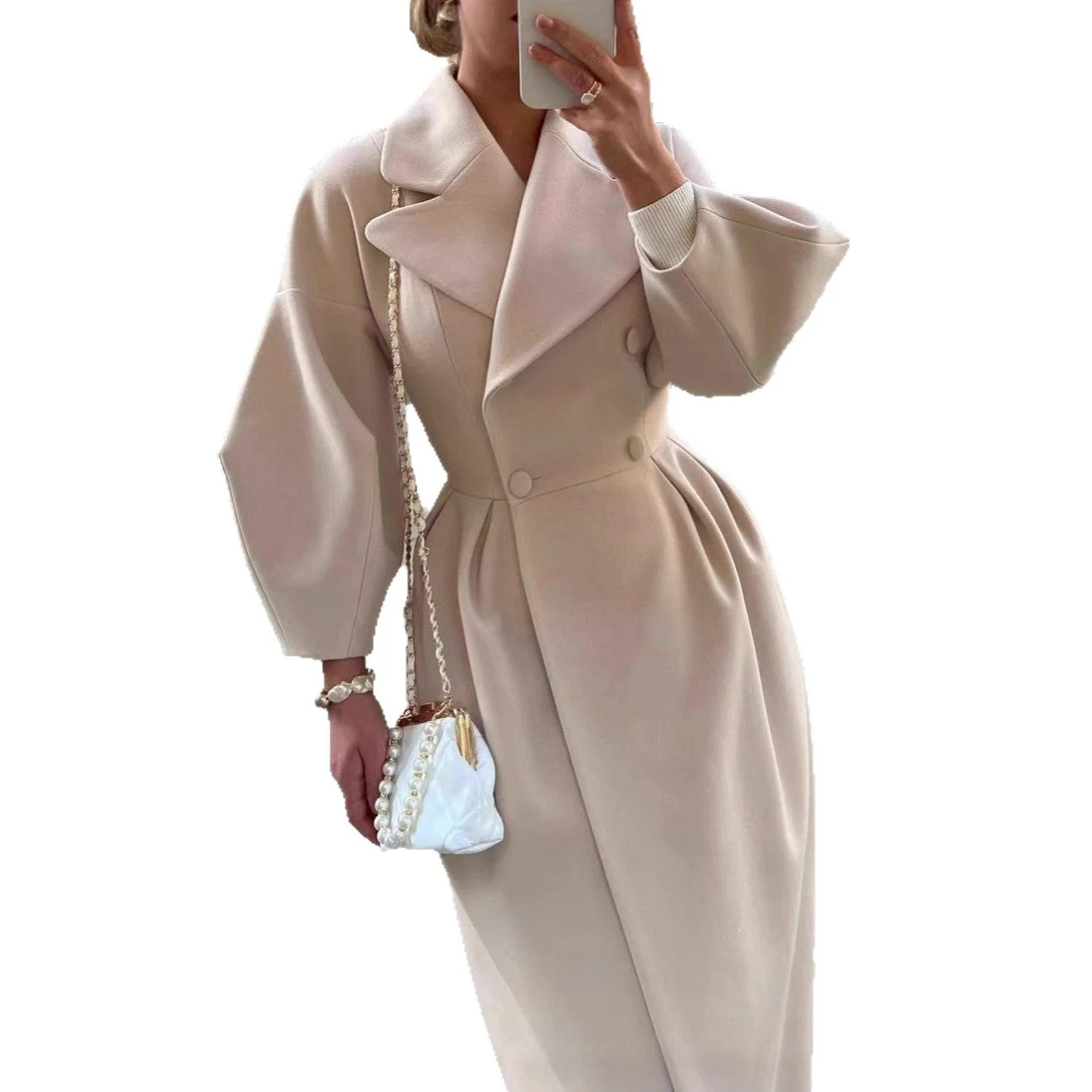 Damen Eleganter Trenchcoat mit tailliertem Schnitt und seitlichem Schlitz - Image 4