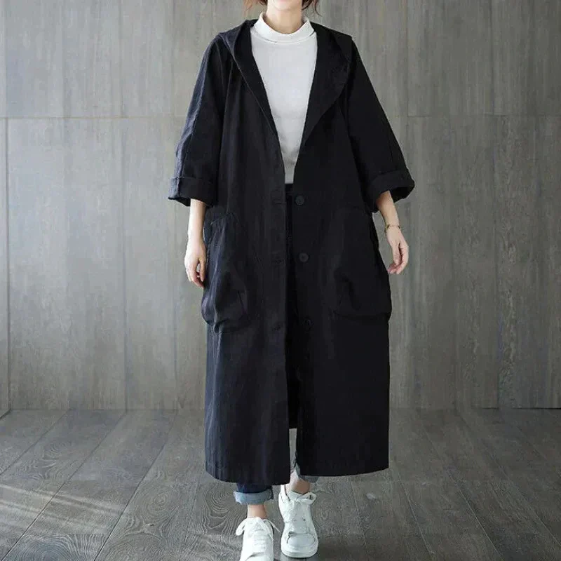 Damen eleganter weiter Trenchcoat | Wasserdichte