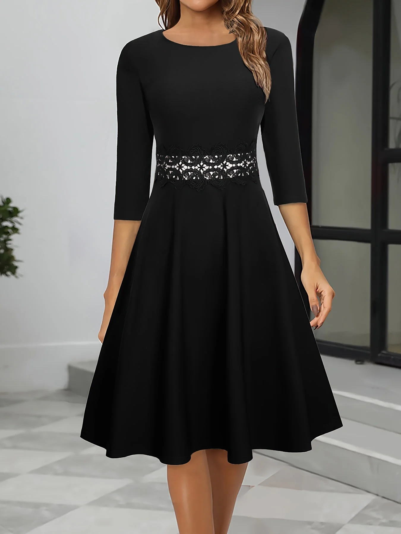 Damen Elegantes Abend Kleid | Midi - Image 2