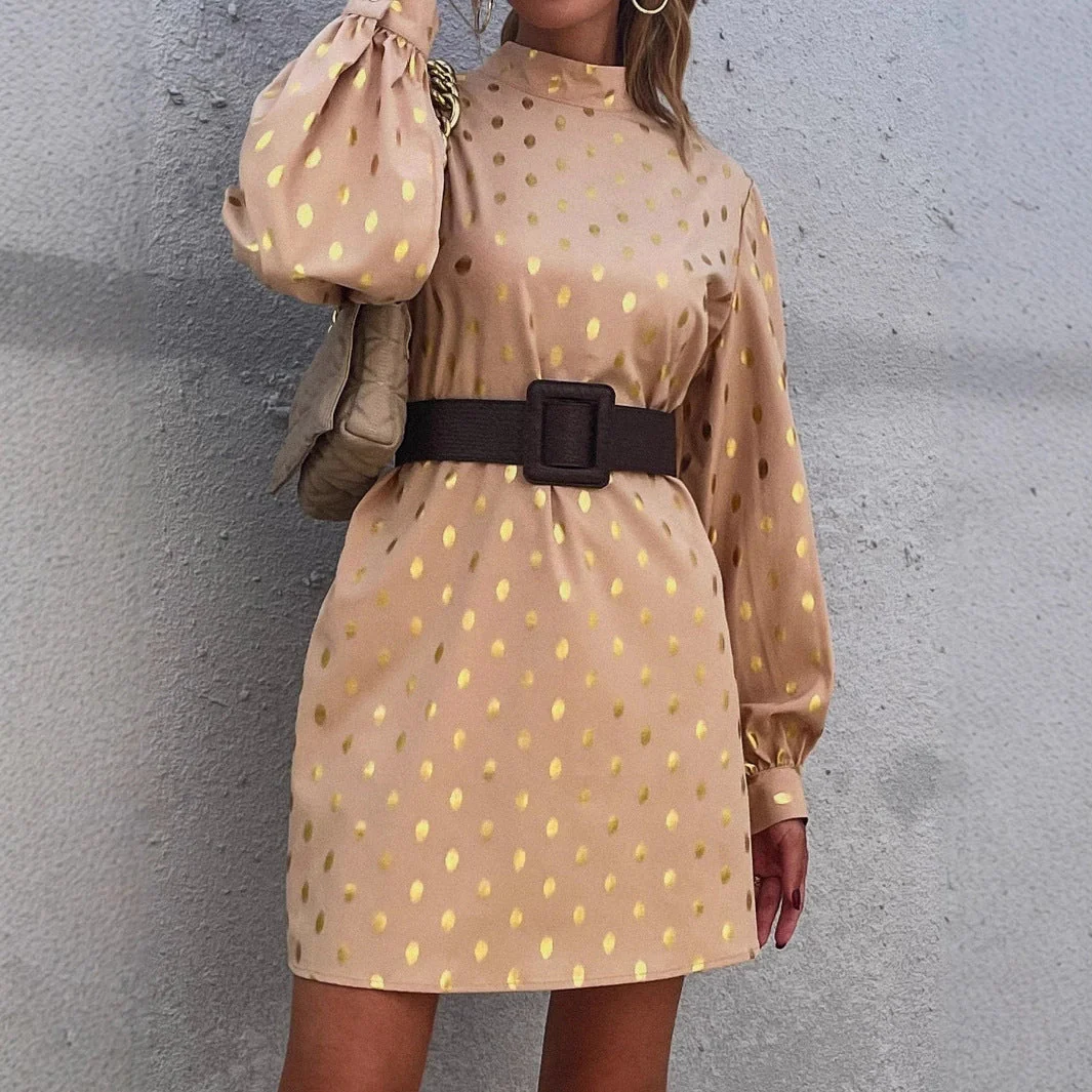 Damen elegantes Minikleid mit glänzenden Akzenten und lässigem Schnitt - Image 2