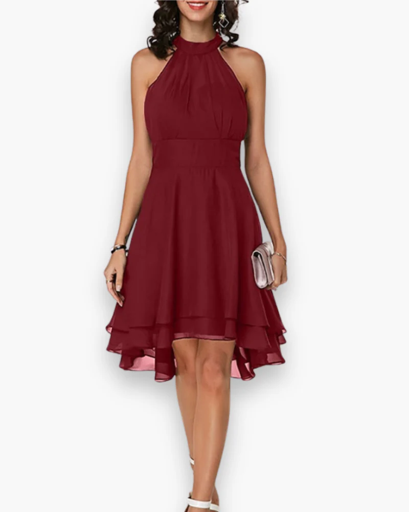 Damen Elegantes Rüschendes Kleid | Midi Festliches Kleid - Image 6