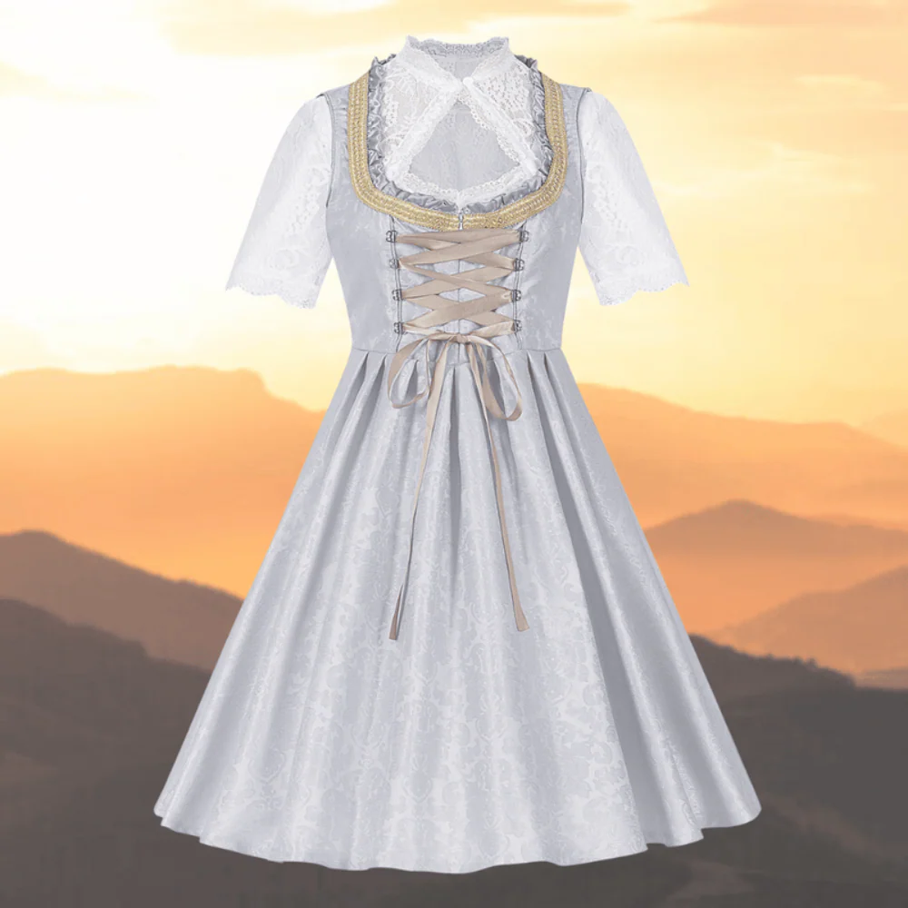 Damen Elegantes Spitzen Dirndlkleid | Midi - Image 2