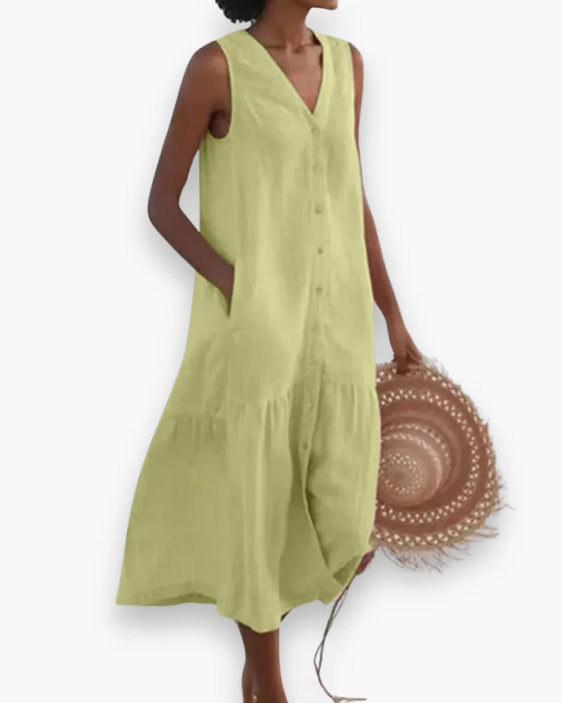 Damen Elegantes V-Ausschnitt Kleid | Sommer kleid - Image 4