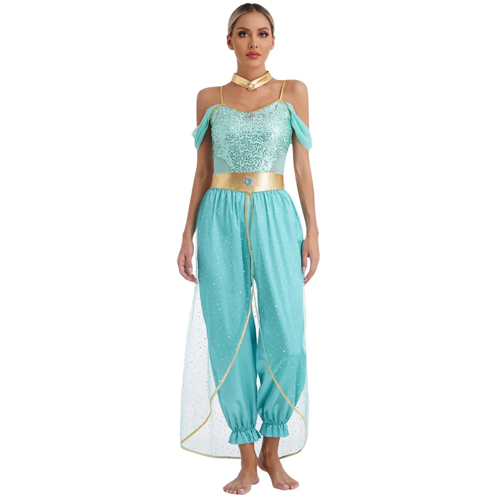 Damen Fantasy Halloween Jumpsuit | Schulterfrei im Harem-Stil - Image 10