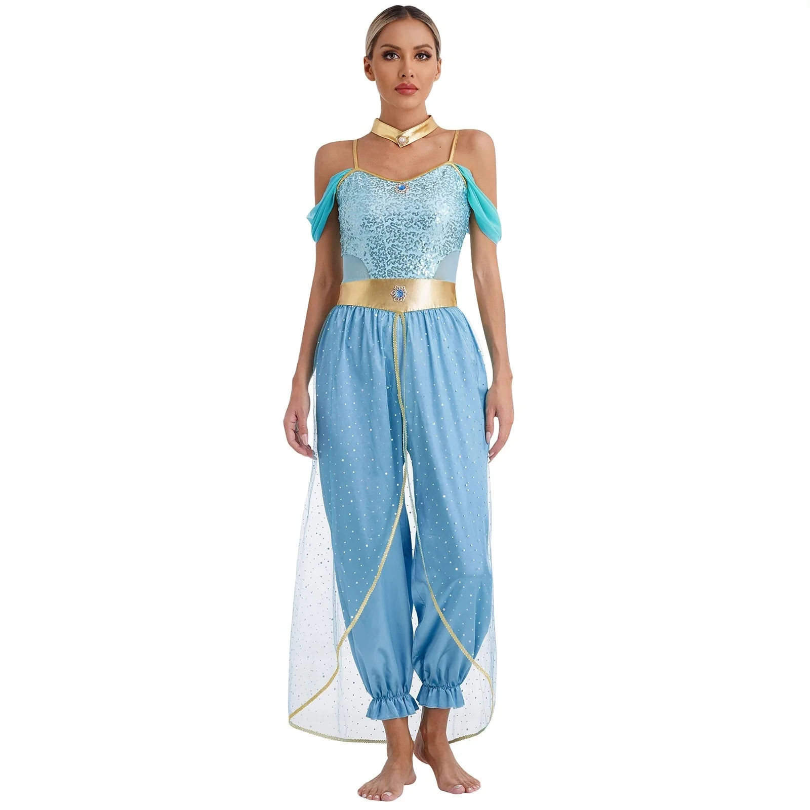 Damen Fantasy Halloween Jumpsuit | Schulterfrei im Harem-Stil - Image 8