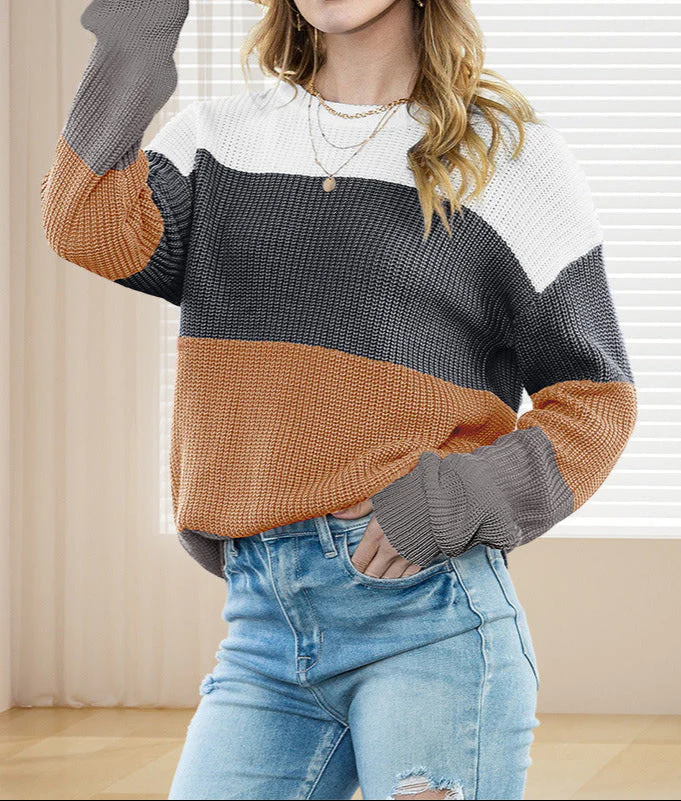 Damen FARBLOCK STRICKPULLOVER | MODERNER, BEQUEMER STIL - Image 5