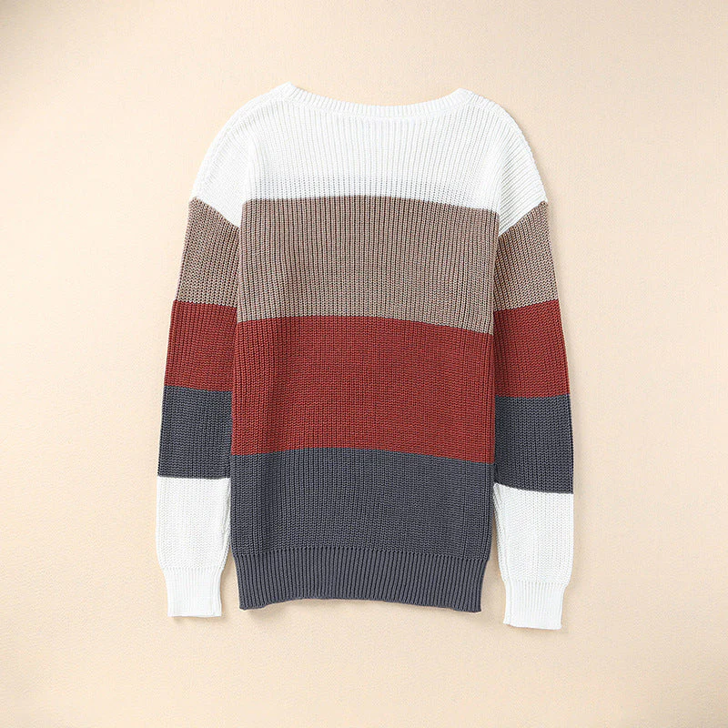 Damen FARBLOCK STRICKPULLOVER | MODERNER, BEQUEMER STIL - Image 6