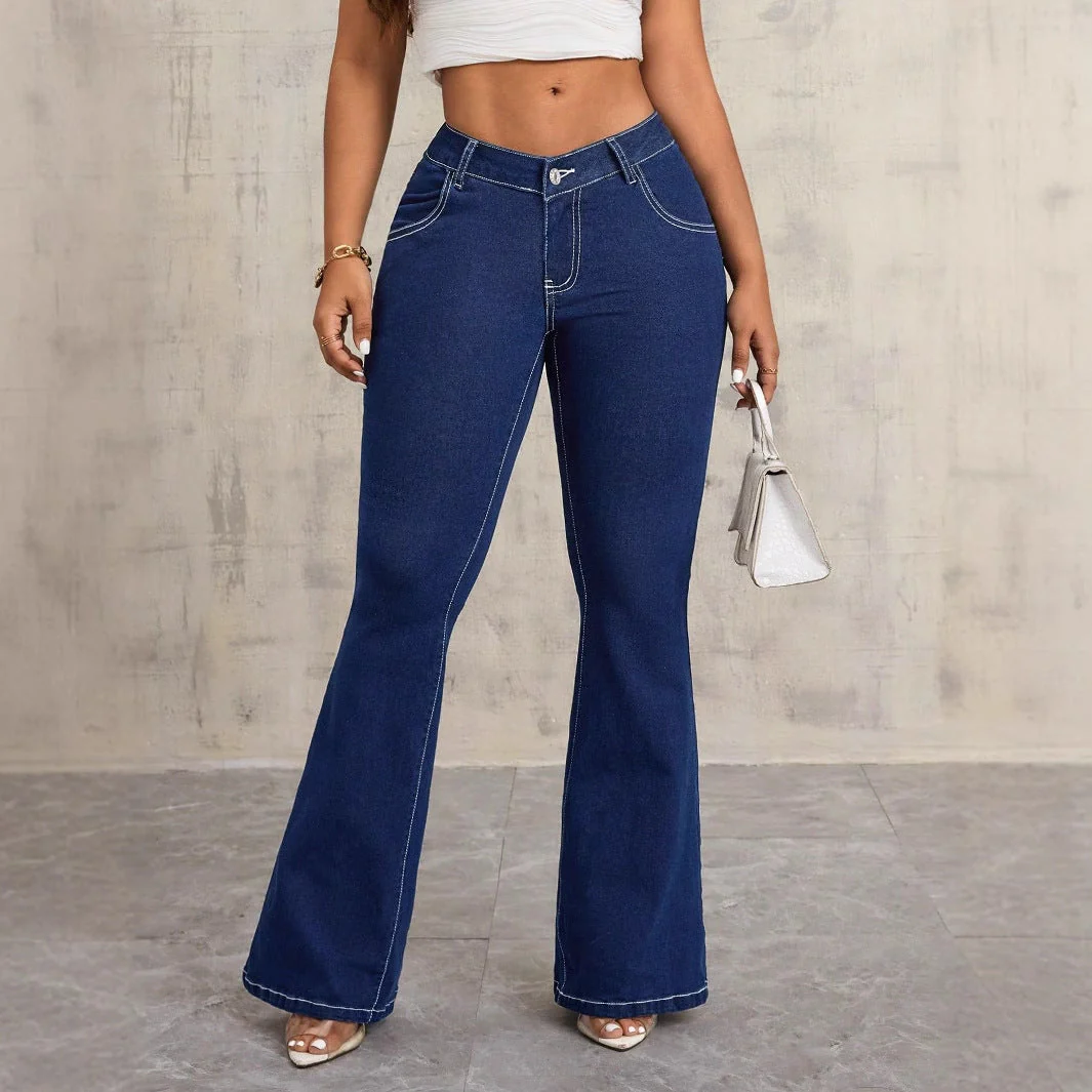 Damen Flared High-Waist Jeans