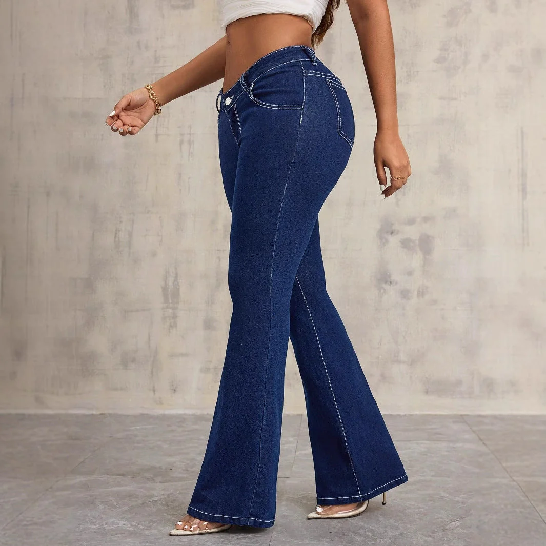 Damen Flared High-Waist Jeans - Image 2