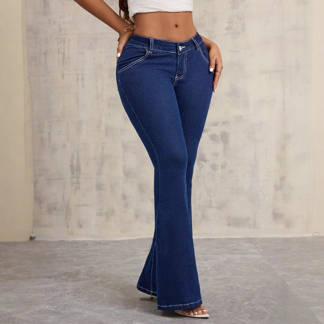 Damen Flared High-Waist Jeans - Image 3