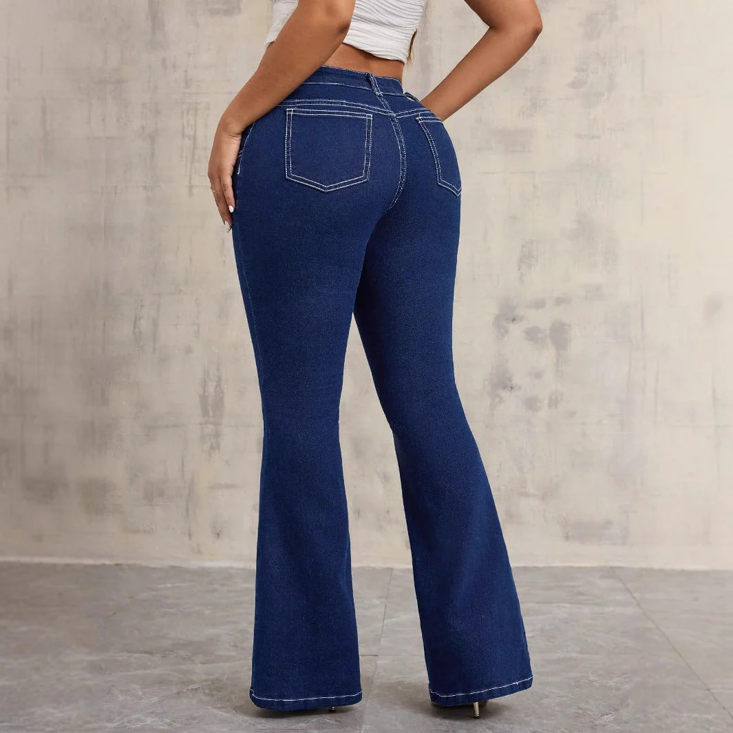 Damen Flared High-Waist Jeans - Image 4