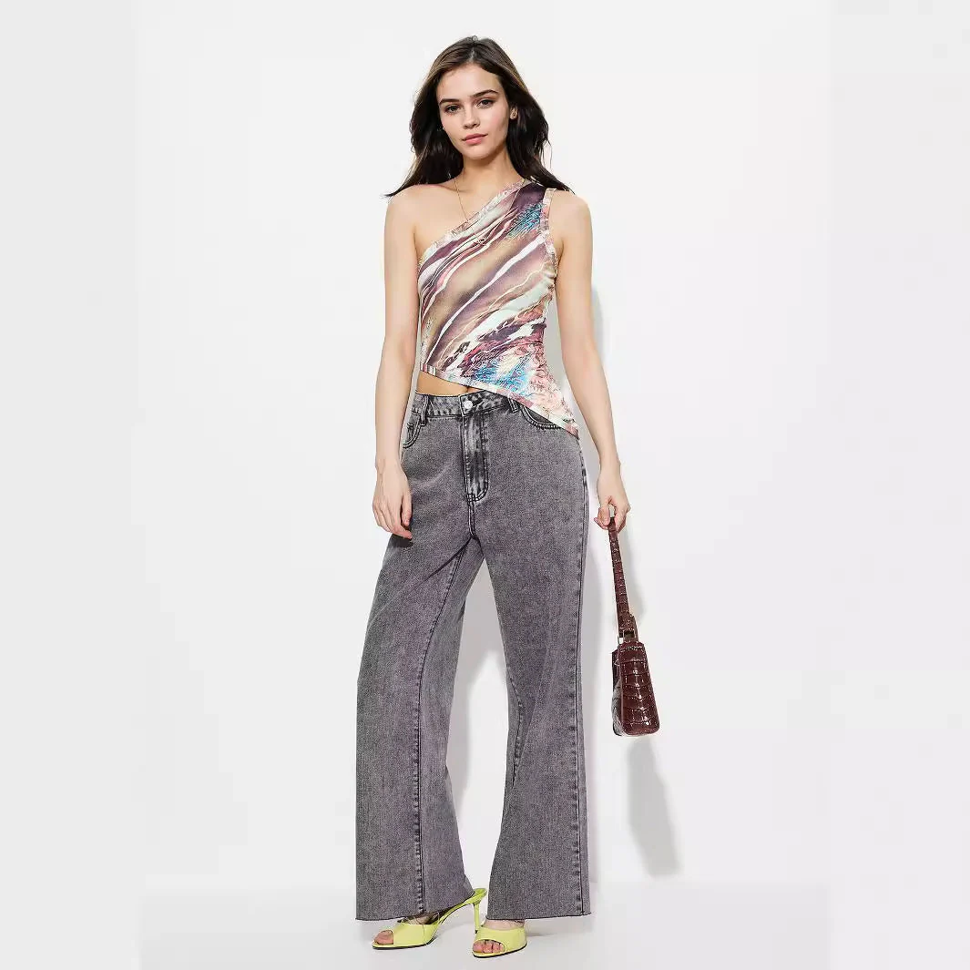 Damen Flared Jeans mit hohem Bund und detaillierten Nähten - Image 3