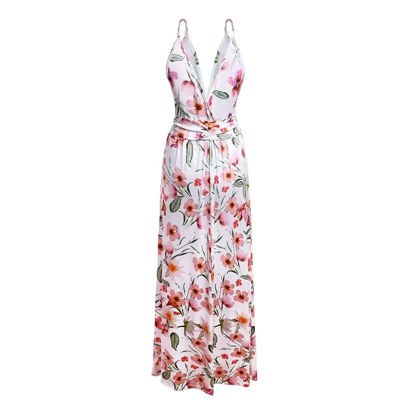 Damen Floral Boho Maxi Sommerkleid - Image 8