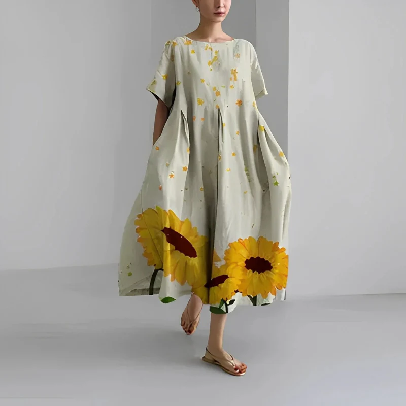 Damen Geblümtes Mutterschaft Sommerkleid | Midi - Image 4